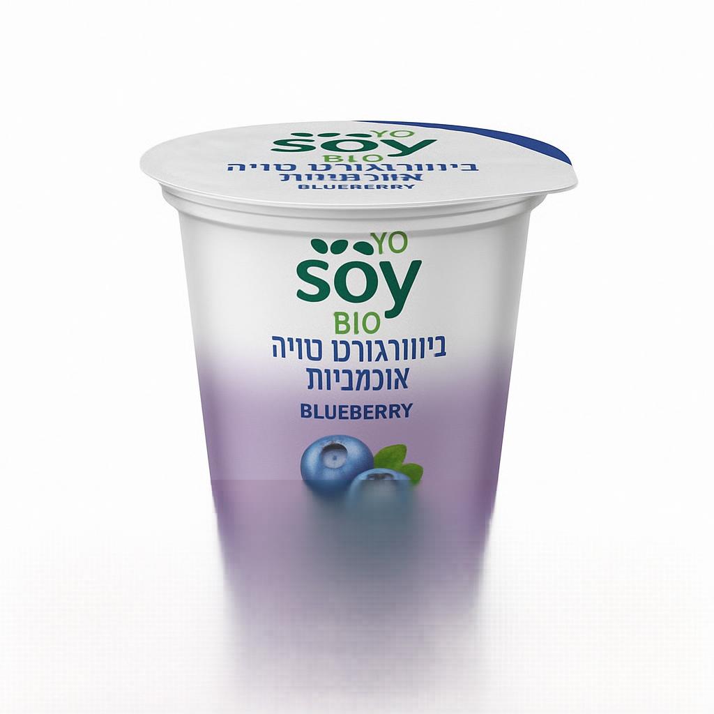 ביוגורט סויה אורגני בטעם אוכמניות
