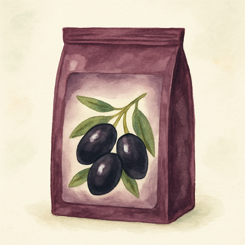 זיתים שחורים מזן קלמטה 1 קג