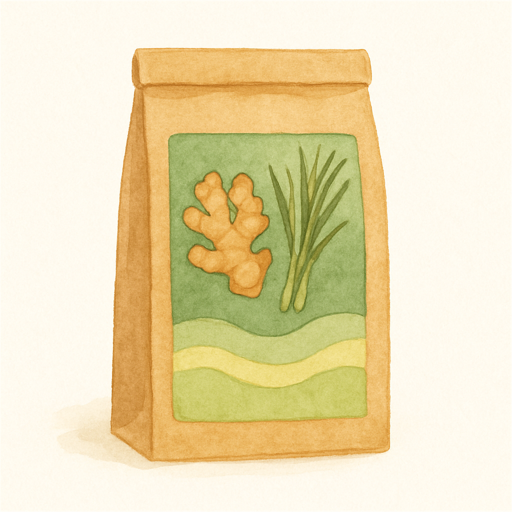 משקה תערובת צמחים בטעם ג`ינג`ר למון גראס-טרנקוויני